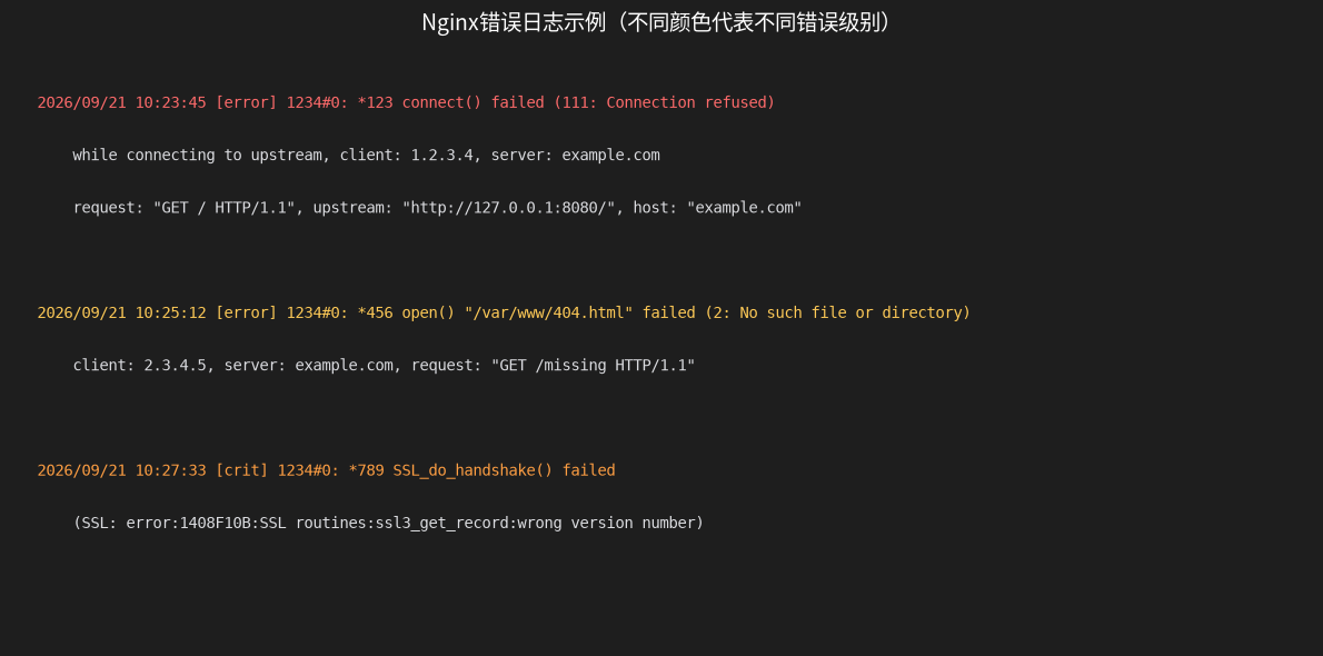 Nginx错误日志示例